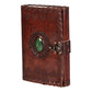 CraftShades – Leather Diary with Antique Green Stone