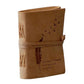 Leather Diary Embossed With Leaf of Tree & a Quote Antique Handmade Leather Bound Diary