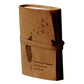Leather Diary Embossed With Leaf of Tree & a Quote Antique Handmade Leather Bound Diary