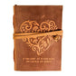 Leather Diary Heart with Quote Antique Handmade Leather Bound Notepad