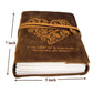 Leather Diary Heart with Quote Antique Handmade Leather Bound Notepad