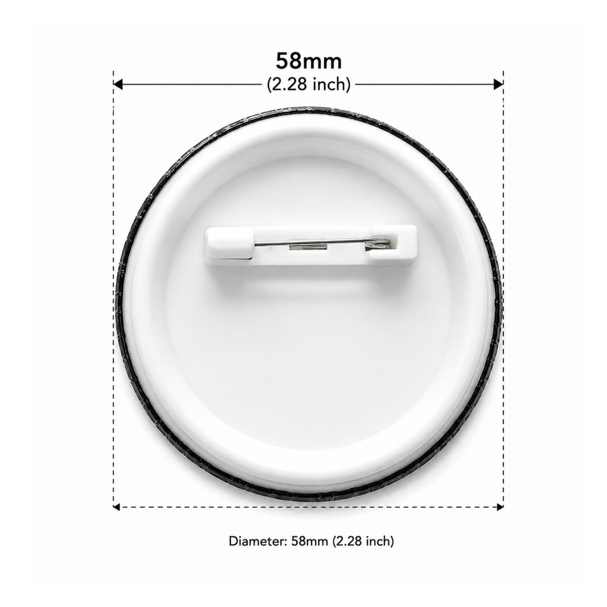 Pin Badges 58 mm Customize | Personalized Photo Badges | BAGGBAY