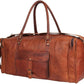Baggbay 22 Inch 3 Compartments (Expandable) Handcrafted Duffle Goat Leather Bag