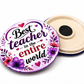 Fridge Magnet Round 58 mm Cream