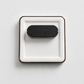 Magnet Badge Square  50 mm White Double Magnet