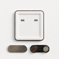 Magnet Badge Square  50 mm White Double Magnet