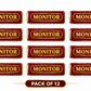 Class Monitor Pin Badge Rectangle 68/24 mm