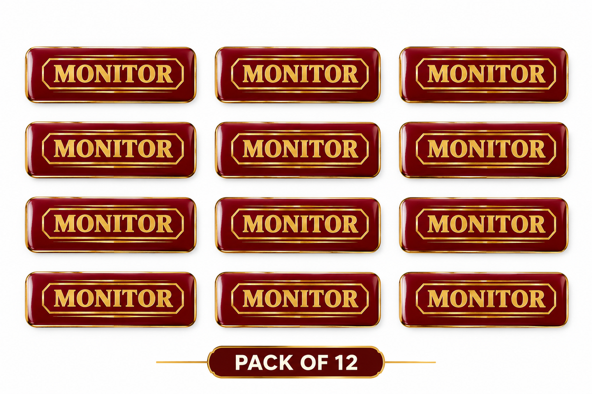 Class Monitor Pin Badge Rectangle 68/24 mm