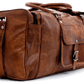 Baggbay 22 Inch 3 Compartments (Expandable) Handcrafted Duffle Goat Leather Bag
