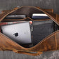 Baggbay 22 Inch 3 Compartments (Expandable) Handcrafted Duffle Goat Leather Bag
