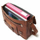 Baggbay – 13 Inch Single Pocket Double Strip Handcrafted Satchel Goat Leather Bag