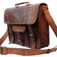 Baggbay – 13 Inch Single Pocket Double Strip Handcrafted Satchel Goat Leather Bag