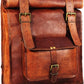 Baggbay 14*24 Inch 100% Genuine Roll Leather Shoulder Backpack | Unisex