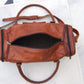 Baggbay 22 Inch 3 Compartments (Expandable) Handcrafted Duffle Goat Leather Bag