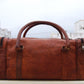 Baggbay – 22 Inch 3 Compartments (Expandable) Handcrafted Duffle Goat Leather Bag