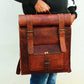 Baggbay 14*24 Inch 100% Genuine Roll Leather Shoulder Backpack | Unisex