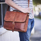 Baggbay– 10*13″ Expandable Handcrafted Vintage Goat Leather Bag | 100% Genuine Leather